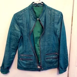 Genuine Leather Bomber Jacket